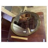 Gold Oval Decorator Mirror