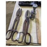 (2) Tin Snips & 2' Trailer Ball