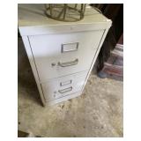 (2) Two Drawer Metal Storage Cabinets