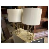 Pr of Metal Decorator Lamps