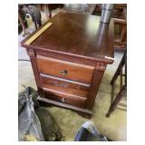 Cherry 2 Drawer Chairside Stand