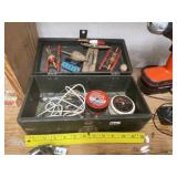 Vintage Wood Tackle Box ~ Bobbers& Line