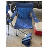 Blue Folding Arm Chair & Tote Bag