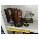 Brass Bell ~ Bowl & Vintage Books in Grp