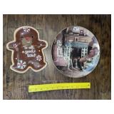 Christmas Carol Collector Plate & Gingerbread Dish