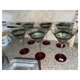 Set of Glass Margarita Glasses