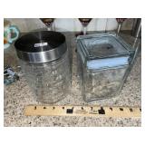 (2) Covered Jars