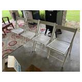 Set of 4 Wood Folding Patio Chairs