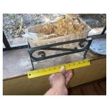 Iron Basket & Pewter Plate