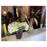 (2) Potterey Vases & Arrangements