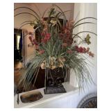 Large Metal Vase Center Piece Arrangement