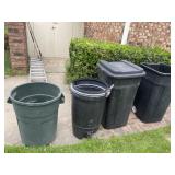 (4) Trash Bins (Some damaged)