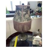 Metal Decorator Table Lamp w/ Tassle Shade