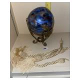 Decorator Ball on Brass Stand + Tassle