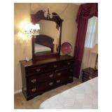 Cherry Low Chest W/ Mirror