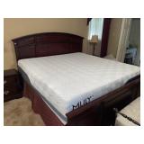 Nice Cherry King Bed (Bedding Sells Next)
