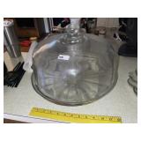 Glass Cake Plate Pedestal w/ Domed Lid