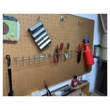 Plumber's Sockets & Misc Tools on Wall & Bench