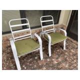 Pr of Aluminum Patio Chairs