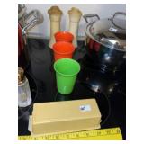 Tupperware Shakers ~ Butter Dish & Cups Grp