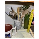 Marble Crock & Utensils