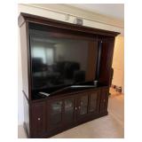 Nice 70' Samsung TV & Cabinet