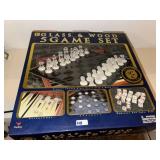 Glass & Wood Multi Game Chess Set