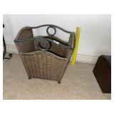Iron & Wicker Basket