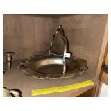 Brass Footed Basket Dish