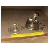 (2)  Brass Candlestick Holder (Bottom Shelf)