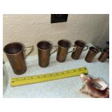 Vintage Copper Measure Cup Set