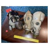 (3) Vintage Military Gas Masks