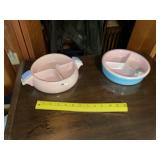 (2) Vintage Baby's Food Bowls