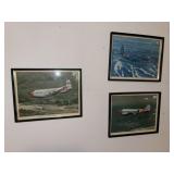 (3) Vintage Military Aircraft Pics