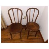 Pr of Vintage Bent Wood Chairs