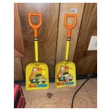 Vintage Child's Metal Sandpile Shovels