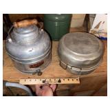 Vintage Aluminum Water Cooler + Pan