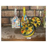 (4) Vintage Metal Noise Makers