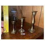 (3) Brass Candle Sticks