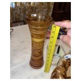 Vintage Amber Art Glass Vase