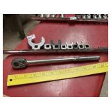 Snap-On 3/8' Ratchet + Snap-on & Proto Crow Foot