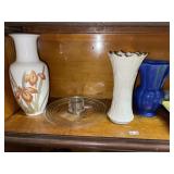 Vases & Vintage Collectibles in 2 Shelves