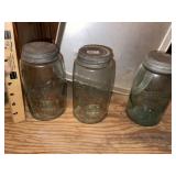 (3) Vintage Canning Jars (Quarts)