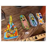 (4) Vintage Metal Noise Makers