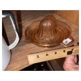 Vintage Pink Depression Glass Juicer