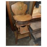 Vintage Wood Convertible Highchair (Multi use)