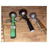 (3) Vintage Ice Cream Scoops
