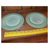 (2) Vintage Jadeite Sandwich Plates
