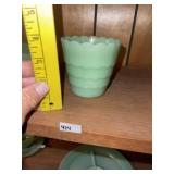 Vintage Jadeite Glass Planter