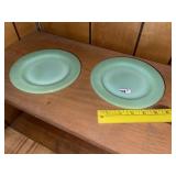 (2) Vintage Jadeite Sandwich Plates